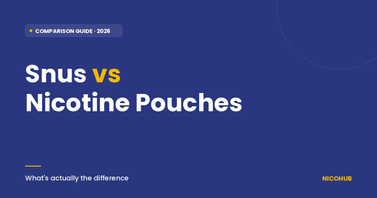 Snus vs Nicotine Pouches: What's Actually the Difference?