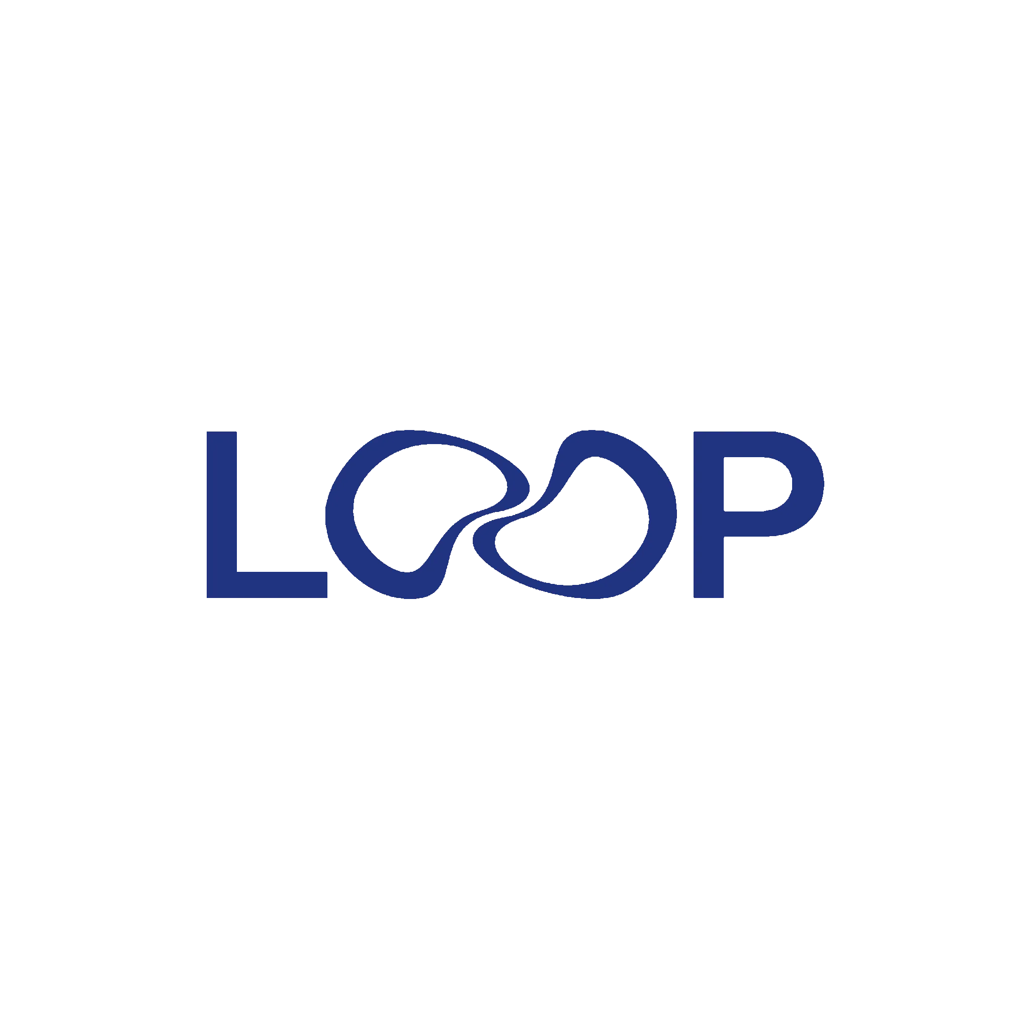 Front view of LOOP logo – snus Indonesia long-lasting flavored pouches.