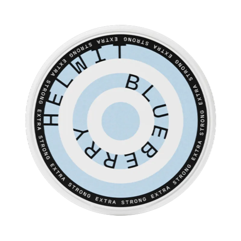 Front view of HELWIT Blueberry nicotine pouch – 7.5mg strength with blueberry flavor