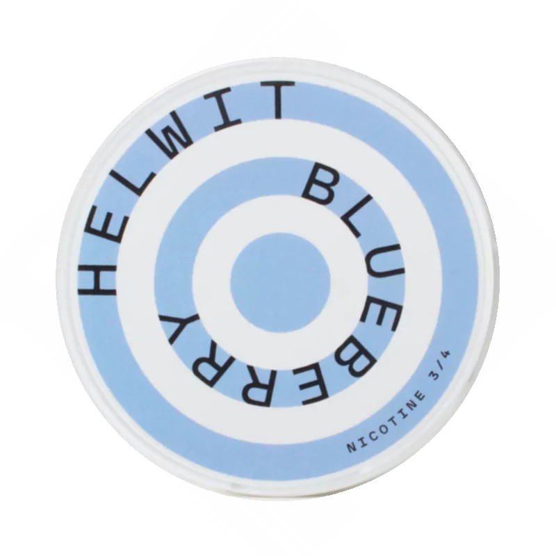 Front view of HELWIT Blueberry nicotine pouch – 4.5mg strength with blueberry flavor