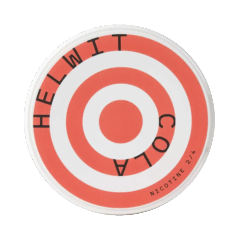 Front view of HELWIT Cola nicotine pouch – 3.5mg strength with cola flavor