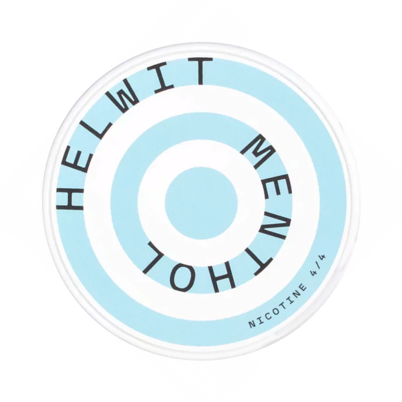 Front view of HELWIT Menthol nicotine pouch – 6mg strength with menthol flavor