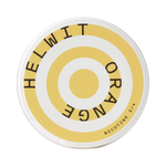 Front view of HELWIT Orange nicotine pouch – 4.5mg strength with orange and mint flavor