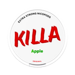 Front view of KILLA Apple nicotine pouch – 12.8mg strength with crisp apple flavor
