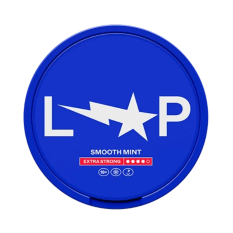 Front view of LOOP Smooth Mint Extra strong nicotine pouch – 12.5mg strength with mint flavor