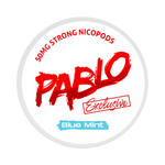 Front view of PABLO Exclusive 50mg nicotine pouches with mint flavor