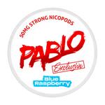 PABLO Exclusive Blue Raspberry - Extra strong 50 mg nicotine pouches bursting with bold blue raspberry taste.