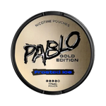 Front view of Pablo Gold Edition Frosted Ice nicotine pouch - with bold icy mint flavor.
