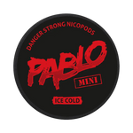 Front view of PABLO mini ice cool - 15mg strength with mint flavor