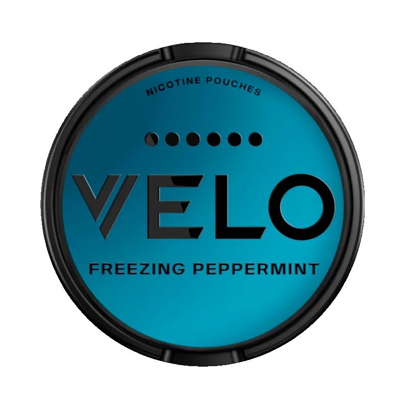 Freezing peppermint nicotine pouch with intense strength from Velo