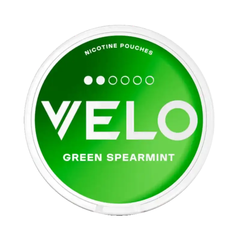 Velo Green Spearmint nicotine pouch front view