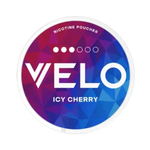 VELO Icy Cherry nicotine pouch with bold cooling cherry flavor