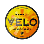 VELO Orange Spark nicotine pouch with bold citrus kick