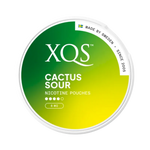 Front view of XQS Cactus Sour nicotine pouch - 8mg strength with sour tangy cactus note and citrus flavor.