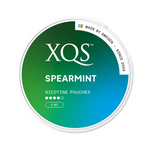 Front view of XQS Spearmint Strong nicotine pouch - 8mg strength with cooling spearmint flavor.