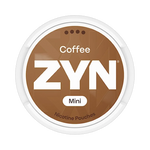 Front view of ZYN coffee Mini Dry nicotine pouch - extra strong with rich coffee flavor